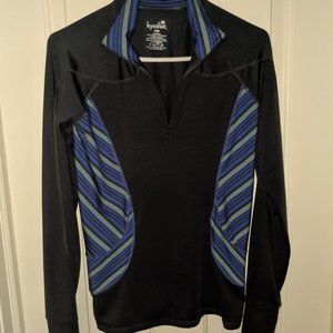 Half zip workout pullover with ruched back!